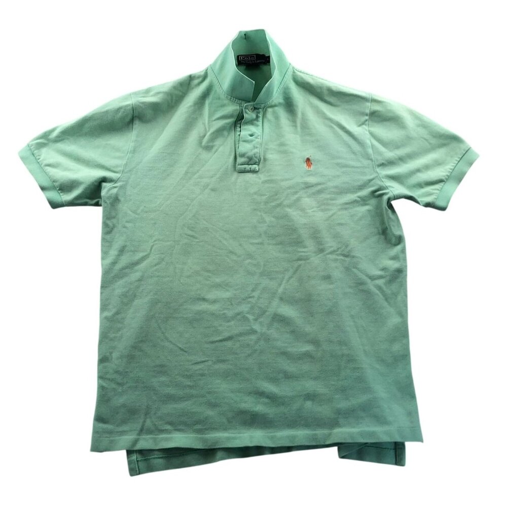 Polo Ralph Lauren Men Polo Shirt Large Green Short-Sleeve Classic Fit Cotton Top